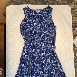 Belted side button dress